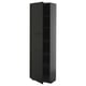 METOD High cabinet with shelves, black-grey/Lerhyttan black stained, 60x37x200 cm
