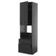 METOD / KNIVSHULT Hi cab f ov w dr/2 frnt/1 m/1 h drw, black-grey/Nickebo matt anthracite, 60x60x220 cm