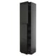 METOD / KNIVSHULT Hi cab w 2 doors/4 drawers, black-grey/Bodbyn black, 60x60x240 cm