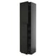 METOD / KNIVSHULT Hi cab w 2 doors/4 drawers, black-grey/Lerhyttan black stained, 60x60x240 cm