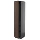 METOD / KNIVSHULT High cabinet with drawers, black-grey/Sinarp brown, 40x60x200 cm