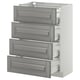 METOD / MAXIMERA Base cab 4 frnts/4 drawers, white/Bodbyn grey, 60x37 cm