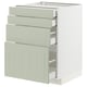 METOD / MAXIMERA Base cab 4 frnts/4 drawers, white/Stensund light green, 60x60 cm