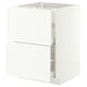 METOD / MAXIMERA Base cab f hob/int extractor w drw, white/Aspudden matt white, 60x60 cm