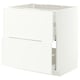 METOD / MAXIMERA Base cab f hob/int extractor w drw, white/Aspudden matt white, 80x60 cm