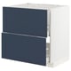 METOD / MAXIMERA Base cab f sink+2 fronts/2 drawers, white Axstad/matt blue, 80x60 cm