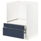 METOD / MAXIMERA Base cabinet f combi micro/drawers, white Axstad/matt blue, 60x60 cm