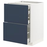 METOD / MAXIMERA Base cb 2 frnts/2 low/1 md/1 hi drw, white Axstad/matt blue, 60x60 cm