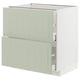 METOD / MAXIMERA Base cb 2 fronts/2 high drawers, white/Stensund light green, 80x60 cm