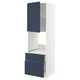 METOD / MAXIMERA Hi cab f ov w dr/2 frnt/1 m/1 h drw, white Axstad/matt blue, 60x60x200 cm