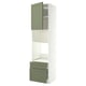 METOD / MAXIMERA High cabinet f built-in appliances, white/Axstad grey-green, 60x60x240 cm