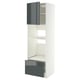 METOD / MAXIMERA High cabinet f built-in appliances, white/Kallarp high-gloss dark grey-green, 60x60x200 cm