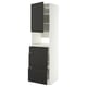 Modern black and white cabinet with drawers; sleek matte finish, integrated handles, full-extension drawers.