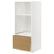 METOD kitchen cabinet, white, minimalist modern design with oak effect, modern, rectangular shape, two shelves.