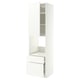 METOD / MAXIMERA High cabinet f oven+door/2 drawers, white/Aspudden matt white, 60x60x220 cm