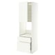 METOD / MAXIMERA High cabinet f oven+door/2 drawers, white/Aspudden matt white, 60x60x200 cm