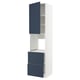 METOD / MAXIMERA High cabinet f oven+door/2 drawers, white Axstad/matt blue, 60x60x240 cm