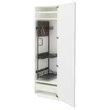 METOD / MAXIMERA High cabinet with cleaning interior, white/Axstad matt white, 60x60x200 cm