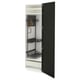 METOD / MAXIMERA High cabinet with cleaning interior, white/Lerhyttan black stained, 60x60x200 cm