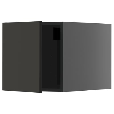 METOD Top cabinet, black-grey/Nickebo matt anthracite, 40x40 cm