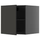 METOD Top cabinet for fridge/freezer, black-grey/Nickebo matt anthracite, 60x60 cm
