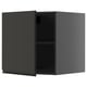 METOD Top cabinet for fridge/freezer, black-grey/Upplöv matt anthracite, 60x60 cm