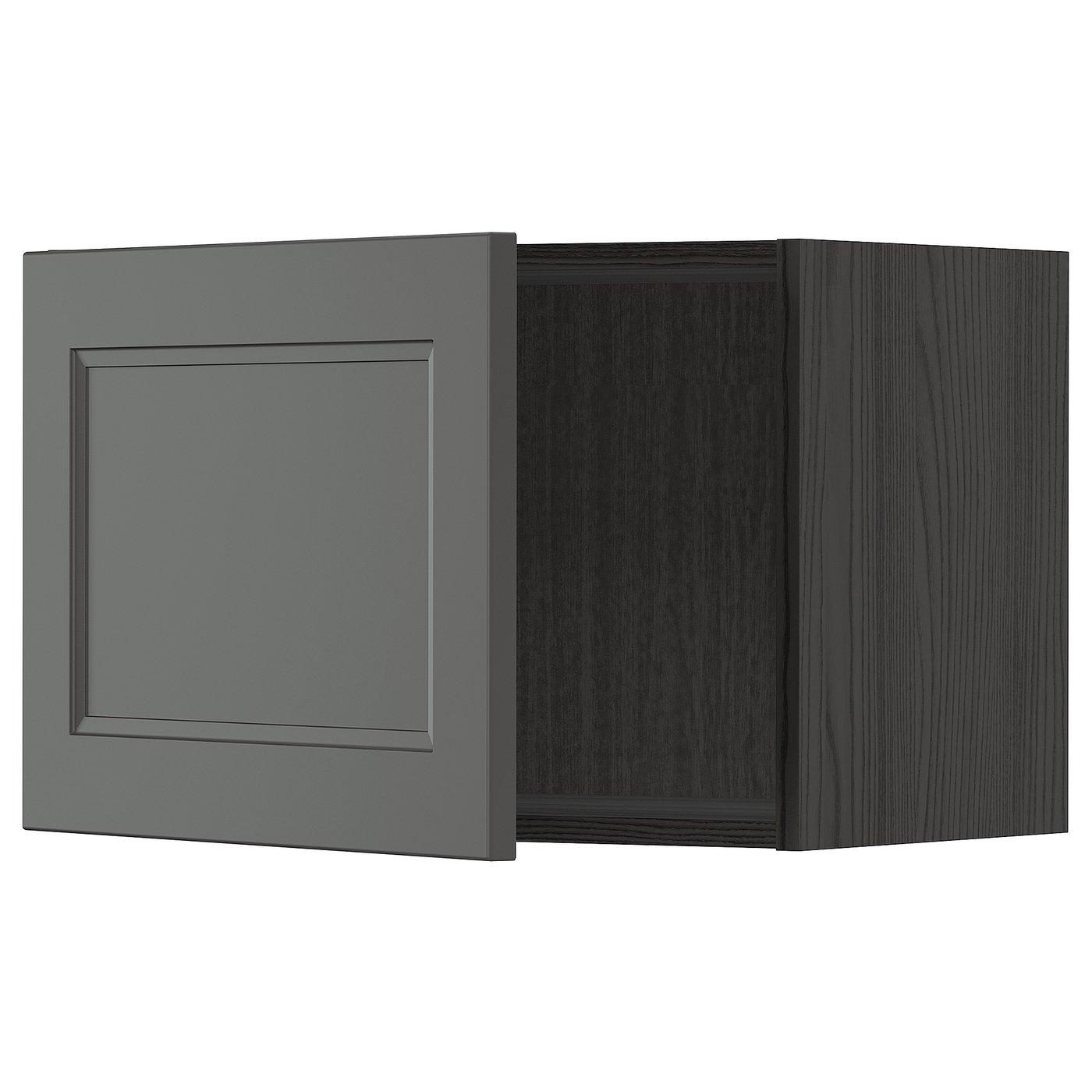 METOD Wall cabinet - black, Axstad dark grey - IKEA