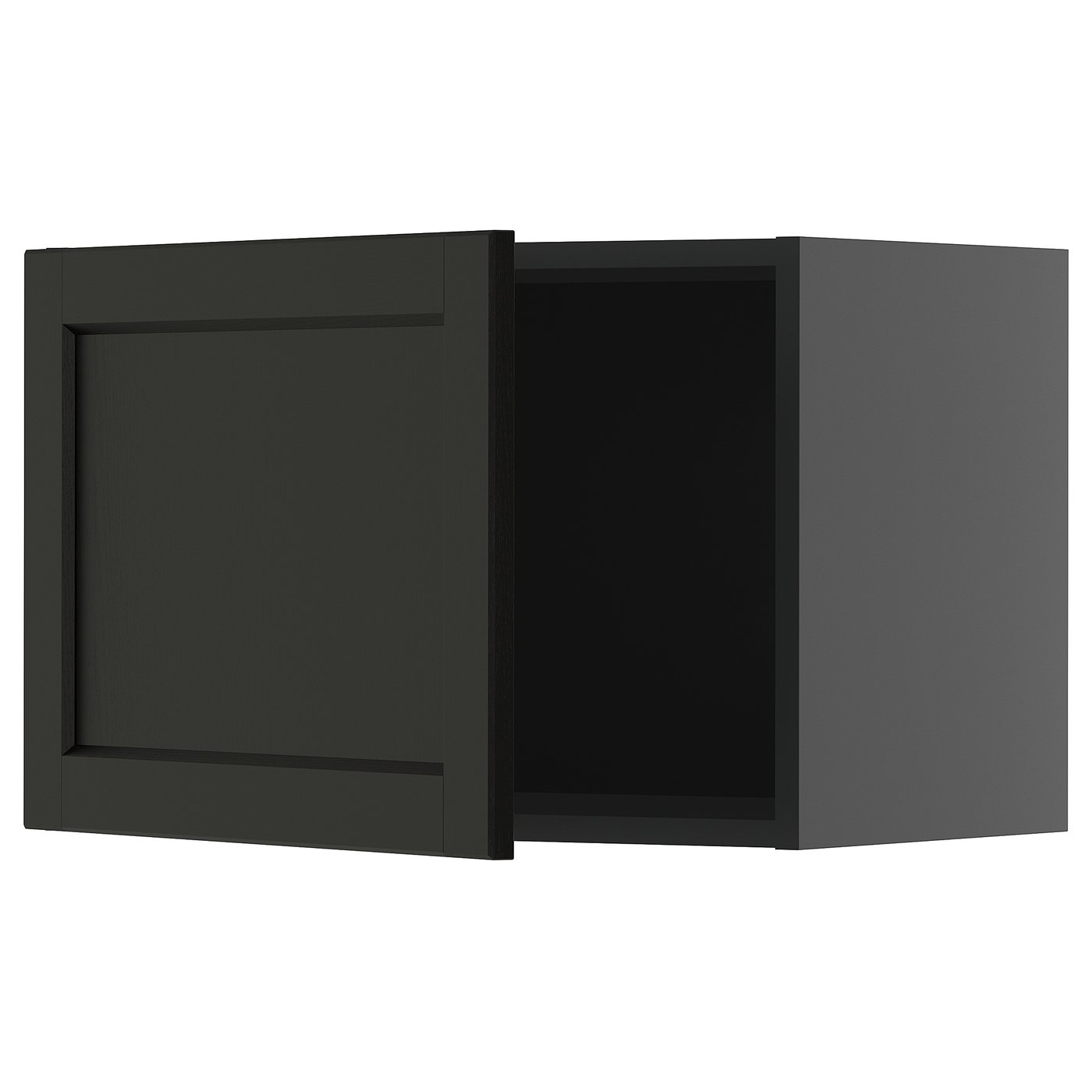 METOD wall cabinet, black-grey/Lerhyttan black stained, 60x40 cm - IKEA UK