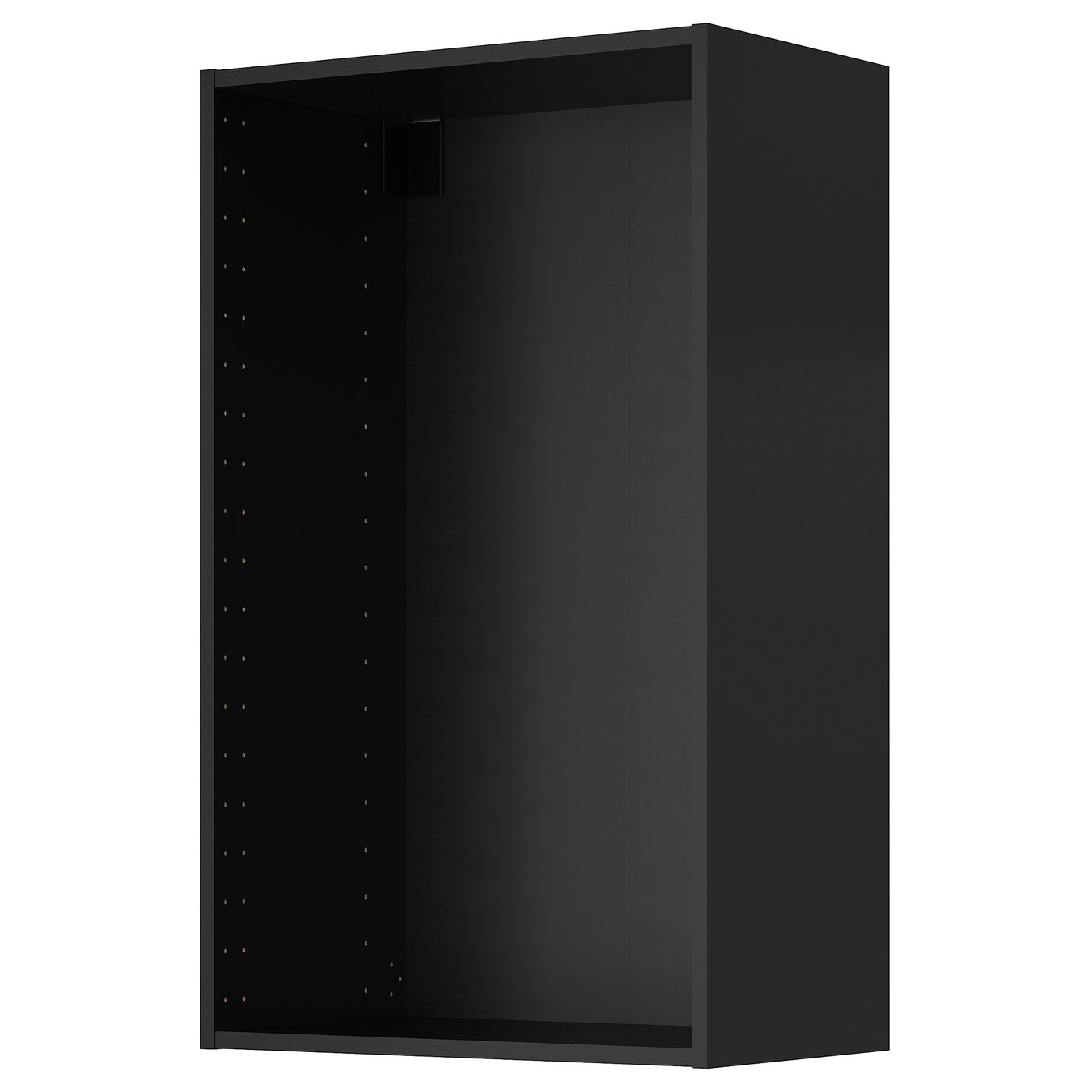 METOD Wall cabinet - black-grey 60x37x100 cm
