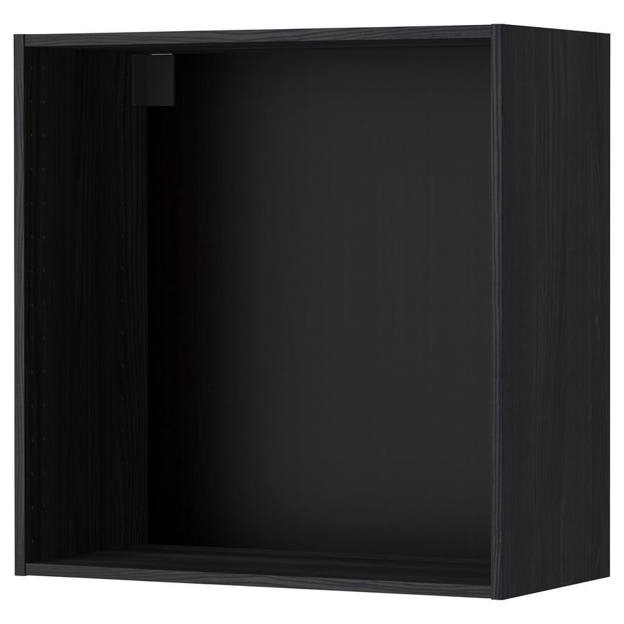 METOD wood effect black, Wall frame, 80x37x80 cm IKEA