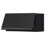 METOD Wall cabinet horizontal, black/Upplöv matt anthracite, 80x40 cm