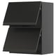 METOD Wall cabinet horizontal w 2 doors, black-grey/Upplöv matt anthracite, 60x80 cm