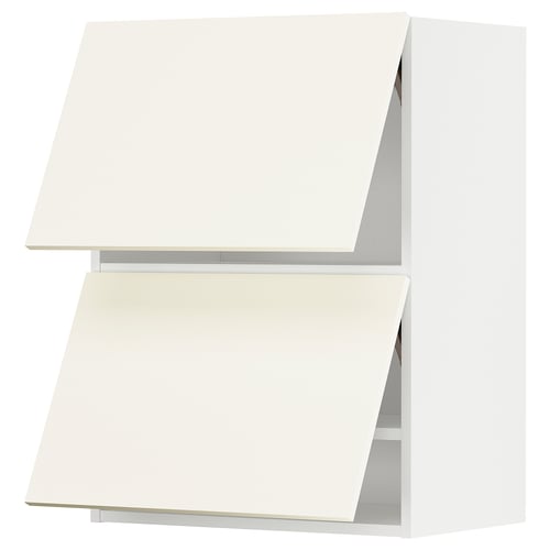 METOD Wall horizontal w 2 doors, white/Vallstena white, 60x80