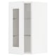 METOD Wall cabinet w shelves/glass door, white/Axstad matt white, 30x60 cm