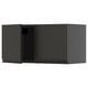 METOD Wall cabinet with 2 doors, black-grey/Upplöv matt anthracite, 80x40 cm