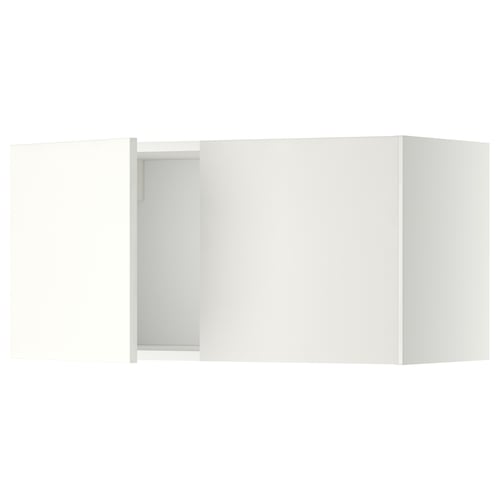 Metod White Haggeby White Wall Cabinet With 2 Doors 80x40 Cm Ikea