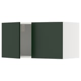 METOD Wall cabinet with 2 doors, white/Havstorp deep green, 80x40 cm
