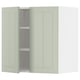 METOD Wall cabinet with shelves/2 doors, white/Stensund light green, 60x60 cm