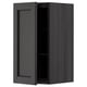 METOD Wall cabinet with shelves, black/Lerhyttan black stained, 30x60 cm