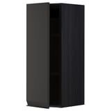 METOD Wall cabinet with shelves, black/Upplöv matt anthracite, 30x80 cm