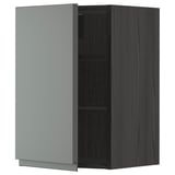 METOD Wall cabinet with shelves, black/Voxtorp dark grey, 40x60 cm