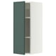 METOD Wall cabinet with shelves, white/Aspudden dark grey-green, 30x80 cm