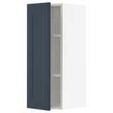 METOD Wall cabinet with shelves, white Axstad/matt blue, 30x80 cm