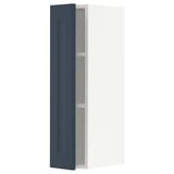 METOD Wall cabinet with shelves, white Axstad/matt blue, 20x80 cm