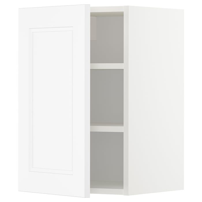 METOD wall with shelves, white/Axstad matt white, 40x60 cm IKEA