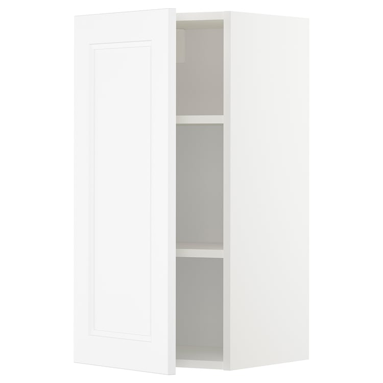 METOD wall with shelves, white/Axstad matt white, 40x80 cm IKEA