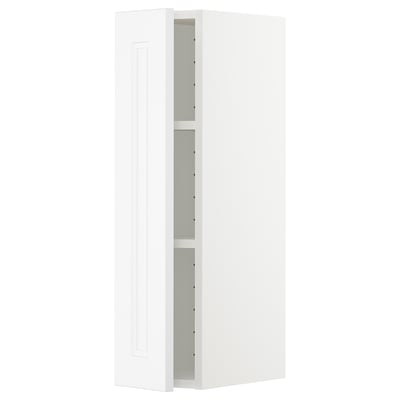 White METOD cabinet, modern kitchen storage, rectangular shape, sleek design, white finish.