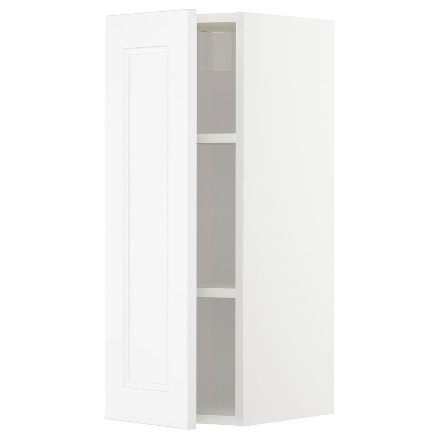 METOD wall with shelves, white/Axstad matt white, 30x80 cm IKEA