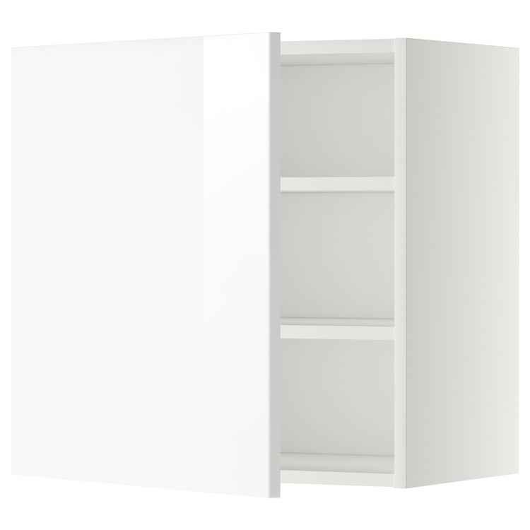 METOD wall with shelves, white/Ringhult white, 60x60 cm IKEA