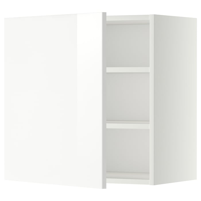 METOD wall with shelves, white/Ringhult white, 60x60 cm IKEA